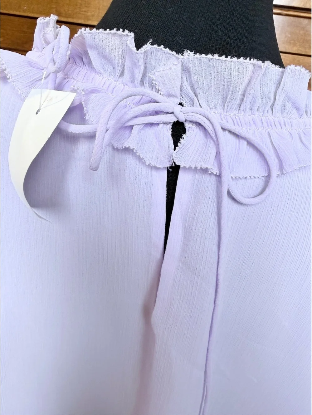J.Crew Ruffle Trim Sleeveless Blouse XXL Lavender Purple NWT
